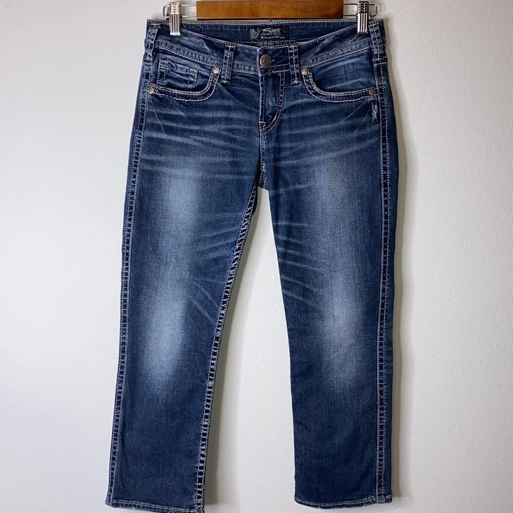 Silver Aiko Cropped Jeans 27